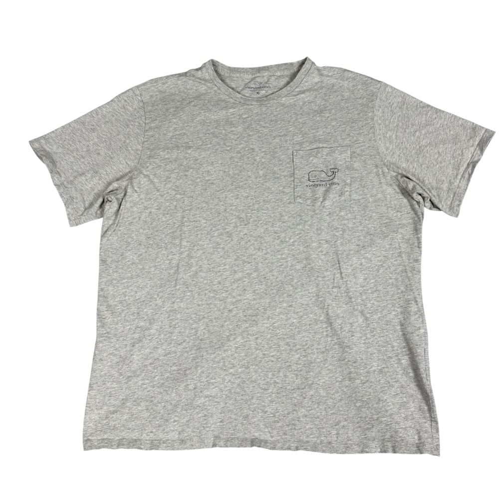 Vineyard Vines Gray Whale Pocket Graphic T-Shirt XL Preppy Coastal Short Sleeve